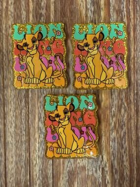 3 Pc Lion King Acrylic Flatbacks